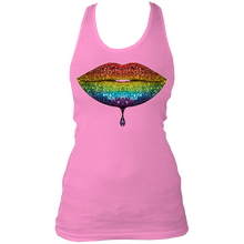 Load image into Gallery viewer, Rainbow: Lips #2 Women's Racerback Tank Top