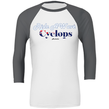 Load image into Gallery viewer, Ride a Wave: Cyclops 3/4 sleeve Baseball Top