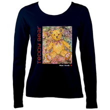 Load image into Gallery viewer, Maxine Shisselle: Teddy Bear#4 (Ladies Long Sleeve T-shirt)