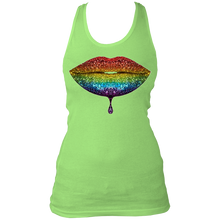 Load image into Gallery viewer, Rainbow: Lips #2 Women's Racerback Tank Top