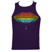 Load image into Gallery viewer, Rainbow: Lips #2 Men's Fitted Sports Vest