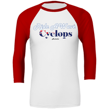 Load image into Gallery viewer, Ride a Wave: Cyclops 3/4 sleeve Baseball Top
