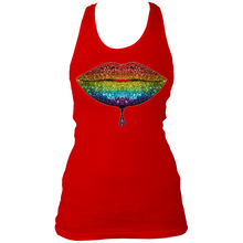 Load image into Gallery viewer, Rainbow: Lips #2 Women's Racerback Tank Top