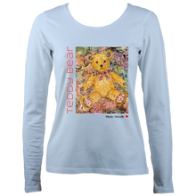 Load image into Gallery viewer, Maxine Shisselle: Teddy Bear#5 (Ladies Long Sleeve T-shirt)