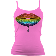 Load image into Gallery viewer, Rainbow: Lips #2 Spaghetti Strap Tank Top