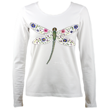 Load image into Gallery viewer, June Lornie: Dragonfly (Ladies Long Sleeve Top)