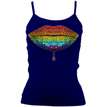 Load image into Gallery viewer, Rainbow: Lips #2 Spaghetti Strap Tank Top