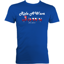 Load image into Gallery viewer, Ride a Wave: Jaws | Men's Fitted Tee in Darker Colours