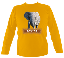 Load image into Gallery viewer, Wildlife Designs: Elephant Long Sleeve T-shirt