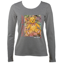 Load image into Gallery viewer, Maxine Shisselle: Teddy Bear#4 (Ladies Long Sleeve T-shirt)