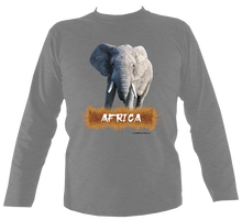 Load image into Gallery viewer, Wildlife Designs: Elephant Long Sleeve T-shirt