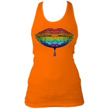 Load image into Gallery viewer, Rainbow: Lips #2 Women's Racerback Tank Top