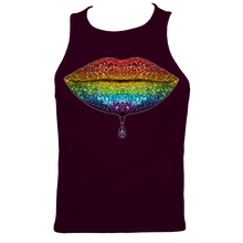 Load image into Gallery viewer, Rainbow: Lips #2 Men's Fitted Sports Vest