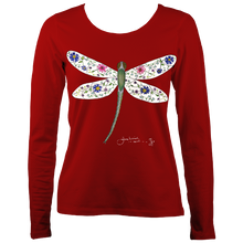 Load image into Gallery viewer, June Lornie: Dragonfly (Ladies Long Sleeve Top)