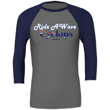 Load image into Gallery viewer, Ride a Wave: Cyclops 3/4 sleeve Baseball Top