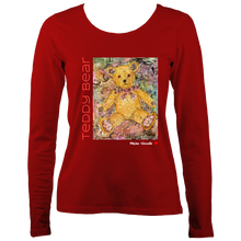 Load image into Gallery viewer, Maxine Shisselle: Teddy Bear#4 (Ladies Long Sleeve T-shirt)