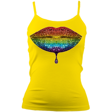 Load image into Gallery viewer, Rainbow: Lips #2 Spaghetti Strap Tank Top