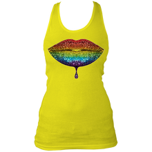 Load image into Gallery viewer, Rainbow: Lips #2 Women's Racerback Tank Top
