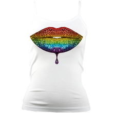 Load image into Gallery viewer, Rainbow: Lips #2 Spaghetti Strap Tank Top