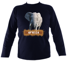 Load image into Gallery viewer, Wildlife Designs: Elephant Long Sleeve T-shirt