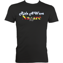 Load image into Gallery viewer, Ride a Wave: Nazare | Men's Fitted Tee in Darker Colours