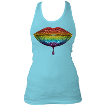 Load image into Gallery viewer, Rainbow: Lips #2 Women's Racerback Tank Top