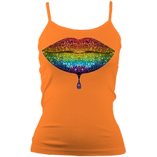 Load image into Gallery viewer, Rainbow: Lips #2 Spaghetti Strap Tank Top
