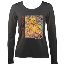 Load image into Gallery viewer, Maxine Shisselle: Teddy Bear#4 (Ladies Long Sleeve T-shirt)
