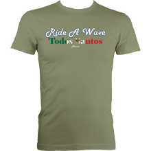 Load image into Gallery viewer, Ride a Wave: Todos Santos | Men's Fitted Tee in Darker Colours