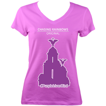 Load image into Gallery viewer, #PurpleLiverBird - Women's V-neck Jersey Tee
