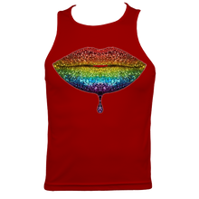 Load image into Gallery viewer, Rainbow: Lips #2 Men's Fitted Sports Vest