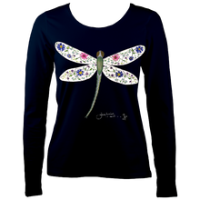 Load image into Gallery viewer, June Lornie: Dragonfly (Ladies Long Sleeve Top)