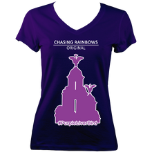 Load image into Gallery viewer, #PurpleLiverBird - Women's V-neck Jersey Tee