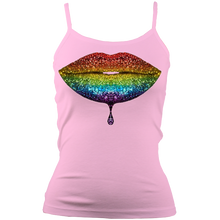 Load image into Gallery viewer, Rainbow: Lips #2 Spaghetti Strap Tank Top