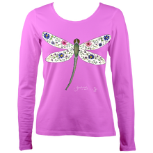 Load image into Gallery viewer, June Lornie: Dragonfly (Ladies Long Sleeve Top)