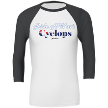 Load image into Gallery viewer, Ride a Wave: Cyclops 3/4 sleeve Baseball Top
