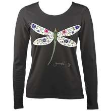 Load image into Gallery viewer, June Lornie: Dragonfly (Ladies Long Sleeve Top)