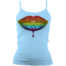 Load image into Gallery viewer, Rainbow: Lips #2 Spaghetti Strap Tank Top