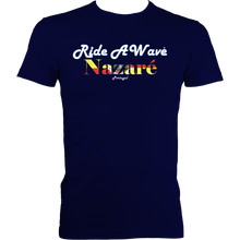 Load image into Gallery viewer, Ride a Wave: Nazare | Men's Fitted Tee in Darker Colours