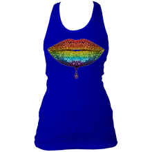 Load image into Gallery viewer, Rainbow: Lips #2 Women's Racerback Tank Top