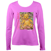 Load image into Gallery viewer, Maxine Shisselle: Teddy Bear#4 (Ladies Long Sleeve T-shirt)