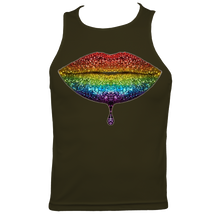 Load image into Gallery viewer, Rainbow: Lips #2 Men's Fitted Sports Vest