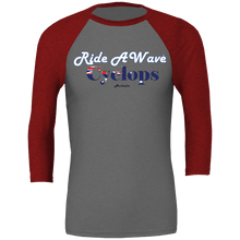 Load image into Gallery viewer, Ride a Wave: Cyclops 3/4 sleeve Baseball Top