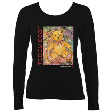 Load image into Gallery viewer, Maxine Shisselle: Teddy Bear#4 (Ladies Long Sleeve T-shirt)