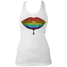 Load image into Gallery viewer, Rainbow: Lips #2 Women's Racerback Tank Top