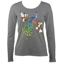 Load image into Gallery viewer, June Lornie: Peacock (Ladies Long Sleeve Top)