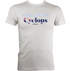 Ride a Wave: Cyclops | Men's Fitted Tee in Lighter Colours