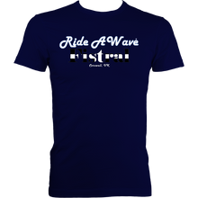 Load image into Gallery viewer, Ride a Wave: Fistral | Men&#39;s Fitted Tee in Darker Colours
