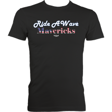Load image into Gallery viewer, Ride a Wave: Mavericks | Men&#39;s Fitted Tee in Darker Colours
