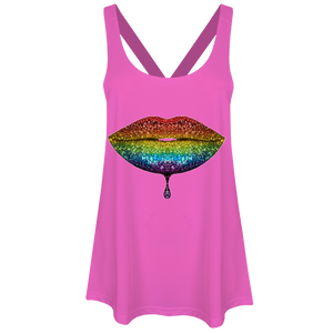 Rainbow: Lips #2 Ladies Workout Vest